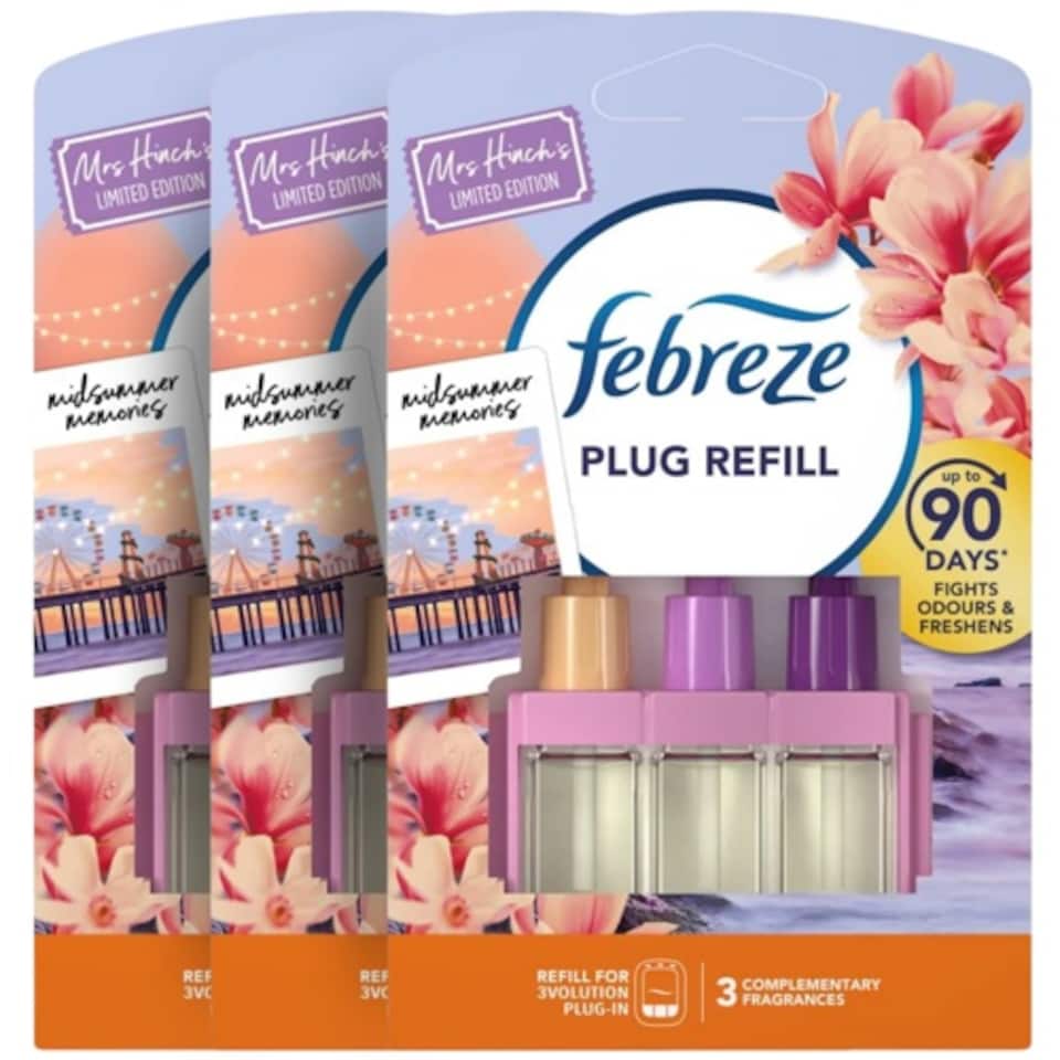 image 1 of Febreze 3volution Plug Refill Mrs Hinch's Midsummer Memories 20ml