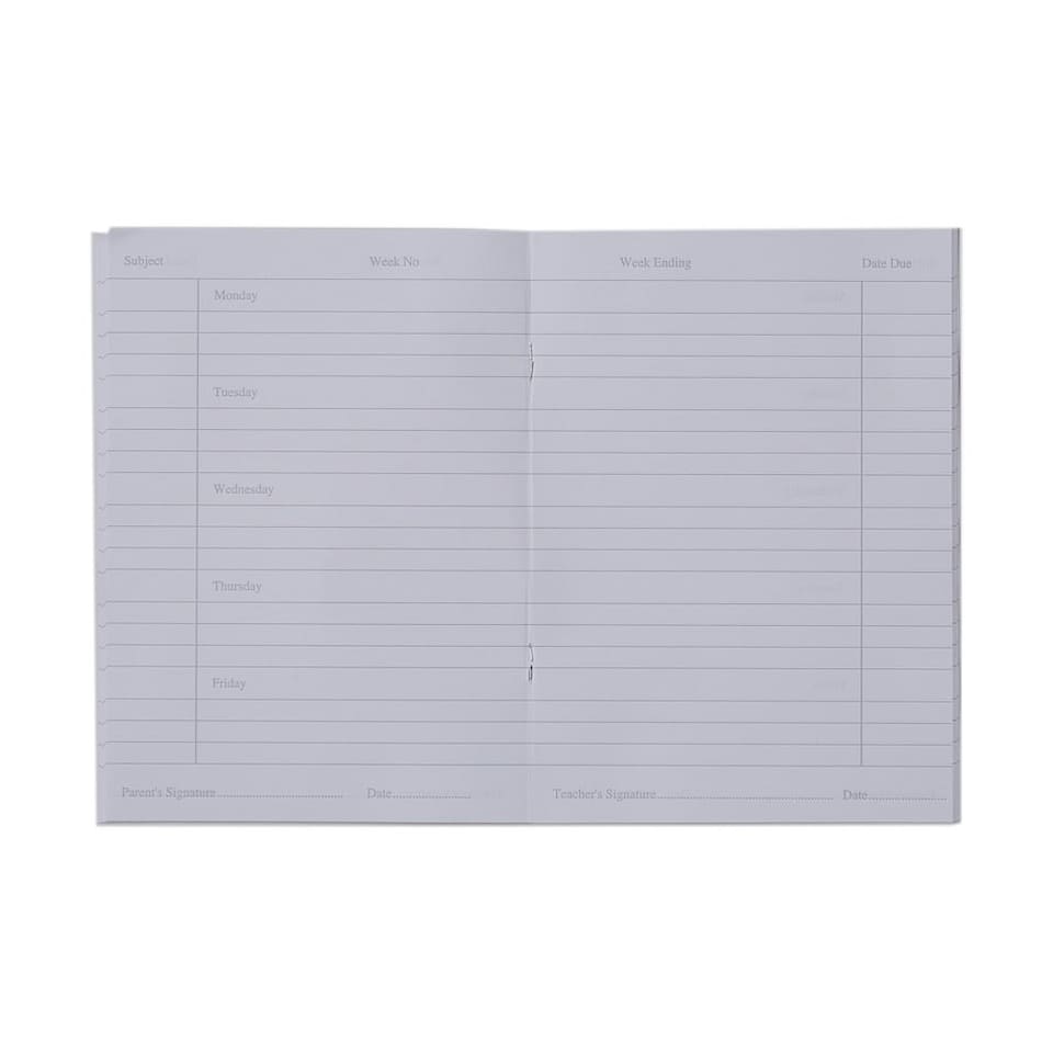 image 1 of Pack of 10 Rhino 8 x 6" 84 Page Red 5-Day Week Homework Diaries