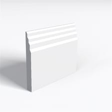 Pack of 15 (Total 15 Units) - Moisture Resistant MDF Primed Stepped Skirting Board & Rebate - 18mm (T) x 219mm (H) x 4200mm (L)