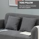 image 6 of HOMCOM 2-Seat Loveseat Sofa Chenille Fabric Upholstered Couch Wood Legs, Grey