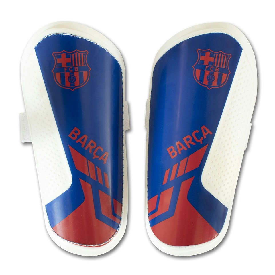 image 1 of Barcelona FC Childrens/Kids Slip-In Shin Guards - Red/Blue - M