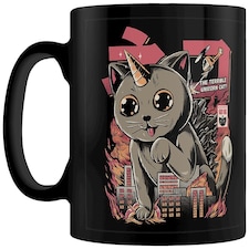 ILUSTRATA (CATZILLA) BLACK POD MUG - Coffee Mugs N/A