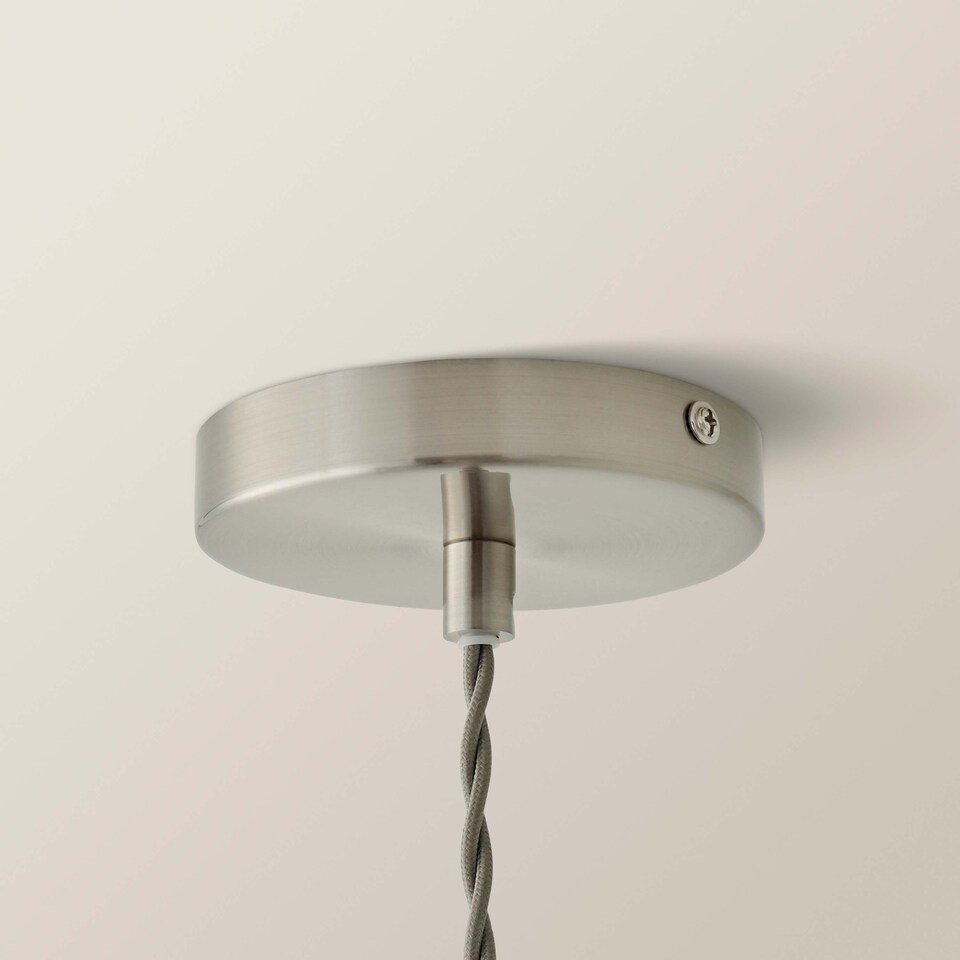 image 1 of ValueLights Hudson Silver Ceiling Pendant Shade Clear