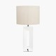image 3 of Rectangle White Ceramic Tall Table Lamp | White | White | 1