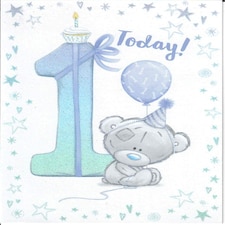 Me To You 1 Today Boy's First Birthday Card