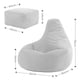 image 8 of Dalton Cord Adults Bean Bag Recliner and Pouffe, Ready Filled Beanbag and Footstool Sage Green | Green | Sage Green | 1