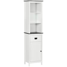 kleankin Freestanding Tallboy Storage Unit W/ Drawer Single Door
