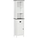 image 1 of kleankin Freestanding Tallboy Storage Unit W/ Drawer Single Door