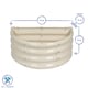 image 7 of Harbour Housewares Semicircular Galvanised Steel Raised Garden Bed - 60cm x 30cm - Ivory