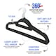 image 2 of KAV Velvet Hangers For Coat, Clothes, Trouser, Dress  Non Slip, Slim, Space Saving Hanger For Home, Black Hanger 20