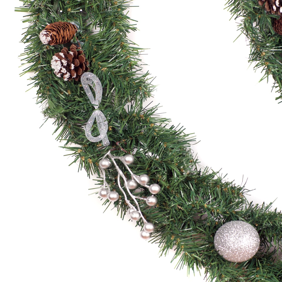 image 1 of Best Artificial 9ft / 270cm Decorated Frozen Christmas Garland with Realistic Ice Crystals