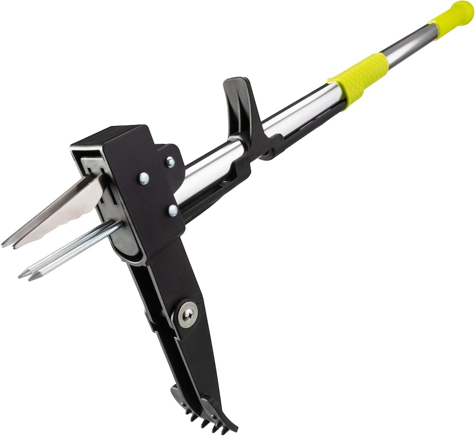 image 1 of Long Handled Robust Stainless Steel Weed Puller Claw Grabber