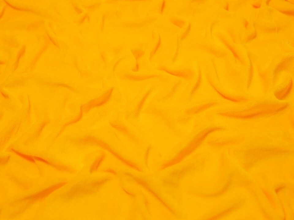 Minerva Core Range Yellow Cotton Velour Stretch Knit Fabric for Dressmaking, 147cm / 57" Wide - per metre