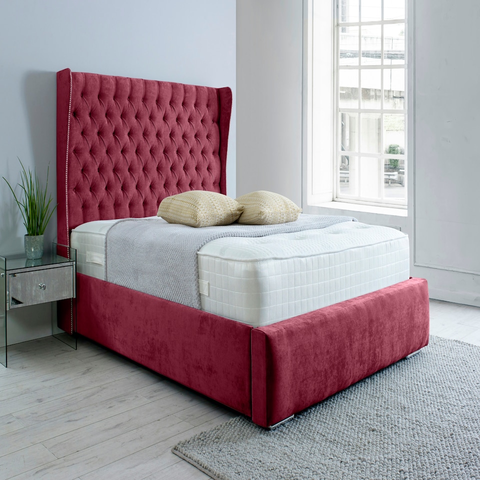 Salva Plush Superking Bed Frame - Maroon