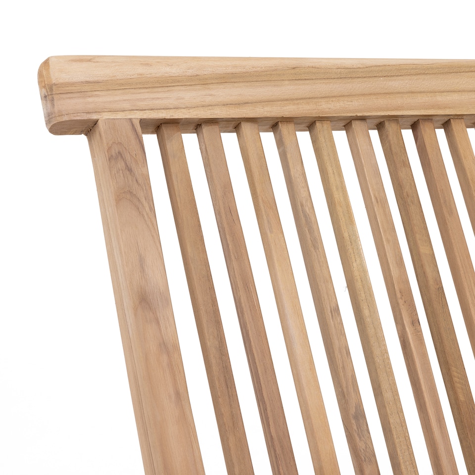 image 1 of Charles Bentley Pair of Solid Wooden Teak Garden Outdoor Folding Arm Chairs