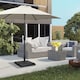 image 6 of Outsunny 19kg Resin Garden Parasol Base Holder, Square Outdoor Market Umbrella Stand Weight for Poles of 32mm, 38mm, and 48mm, Black