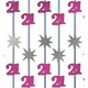 image 2 of Amscan Shimmer 21st Birthday Door Decoration - Pink/White - One Size