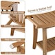 image 8 of COSTWAY Shower Bench Stool Bathroom Seat 2-Tier Brown