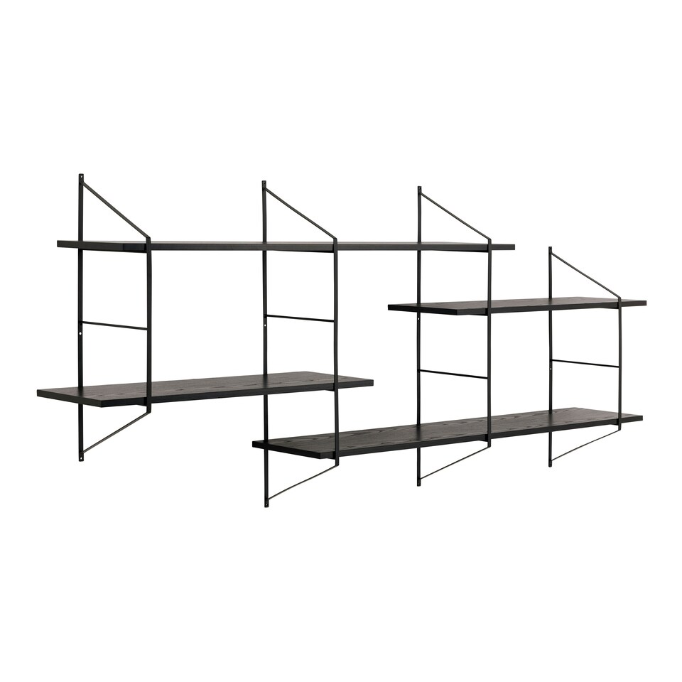 image 1 of Belfast Wall Unit with 4 shelves in Black