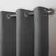 image 8 of Velvet Chenille Eyelet Curtains Ready Made Pair - 142cm x 137cm - Slate