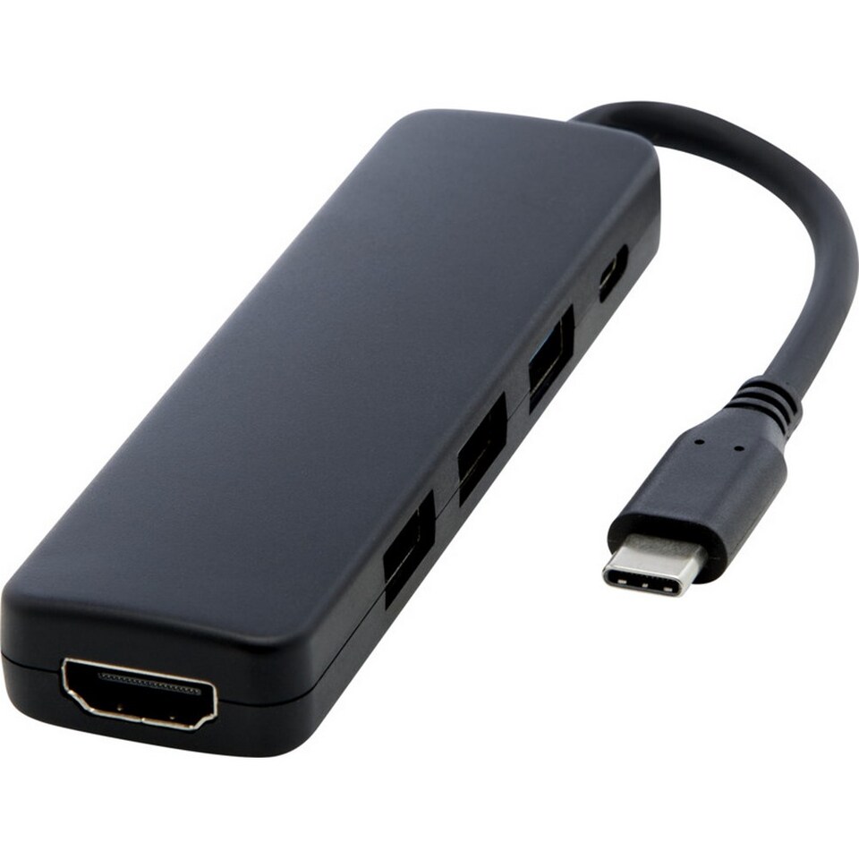 image 1 of Loop Plastic Multimedia USB Adapter | Black | Black | 1