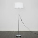 image 2 of ValueLights Charlie Chrome Floor Lamp White Doretta Shade 