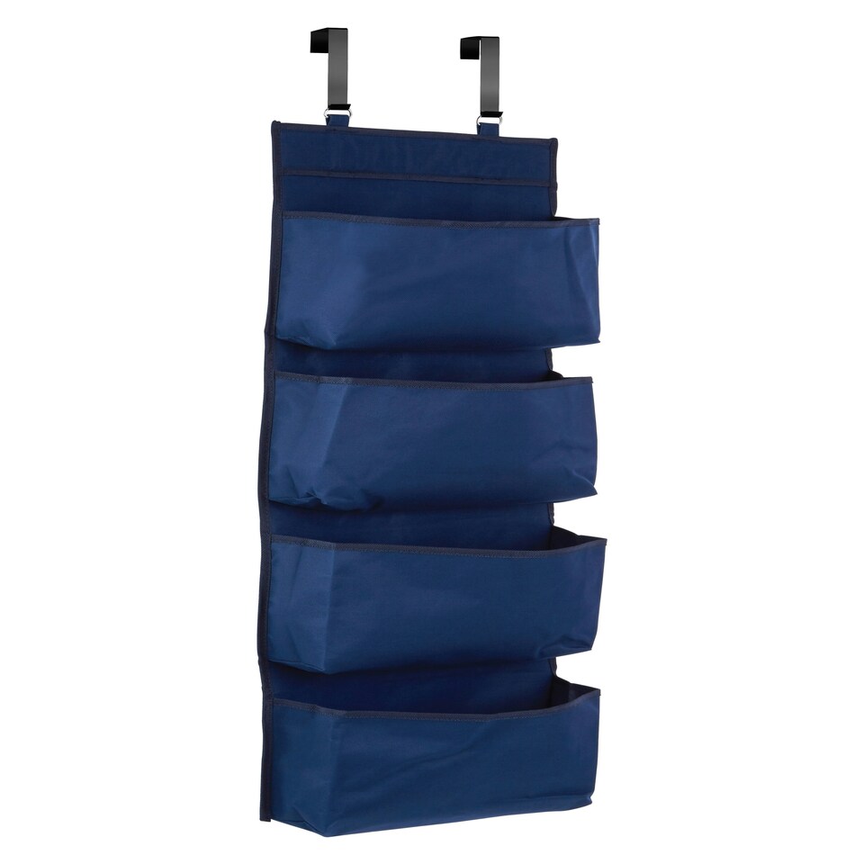 Over Door Dark Blue Hanging Organiser Blue