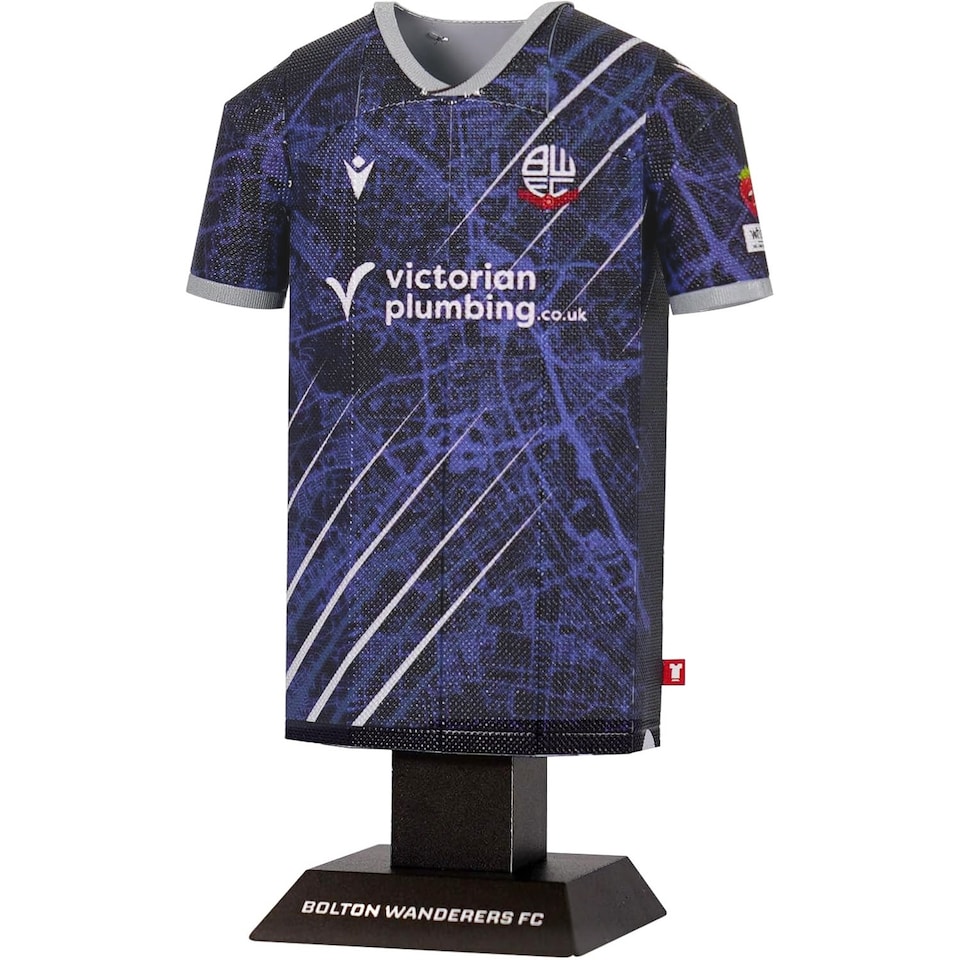 image 1 of RadStuff Metal Alloy Football Shirt - Bolton Wanderers Away Kit 2025/26