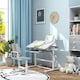 image 9 of AIYAPLAY Height Adjustable Kids Desk and Chair Set w Tilted Desktop | Grey