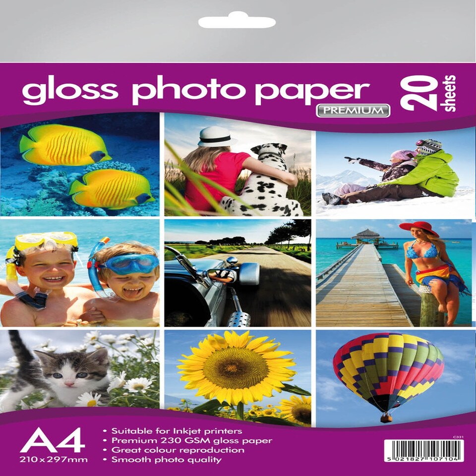 image 1 of 20 A4 Gloss Photo Paper 230gsm