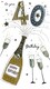 image 1 of Exploding Champagne 40th Birthday Card Hand-Finished Champagne Range