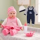 image 1 of BiBi Doll 16" Baby Doll With Extra Outfit, Sounds, Moving Eye Lids & Accessories