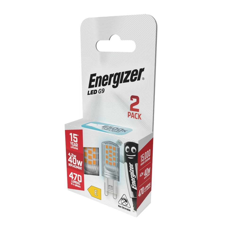 image 1 of Energizer LED G9 470lm 4.2W 6500K (Daylight) Light Bulb - Pack of 12