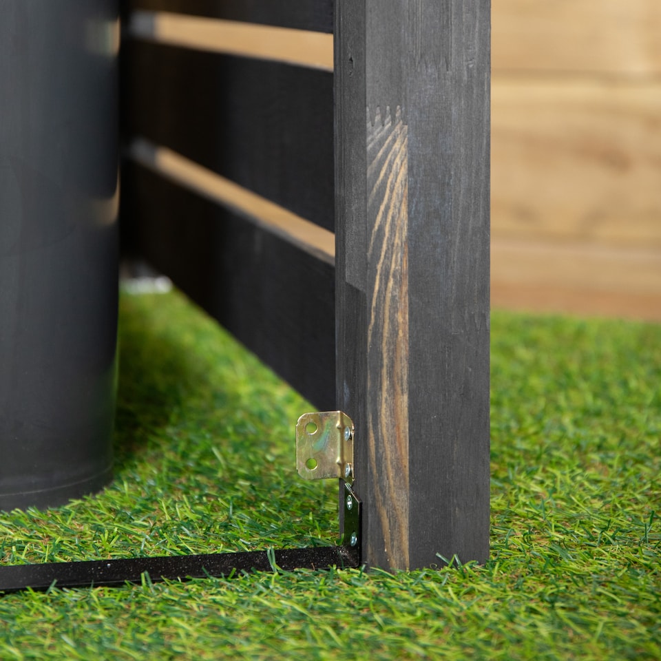 image 1 of 74cm x 1.16m Outdoor Wooden Garden Wheelie Bin Store Storage for 1 Bin in Anthracite