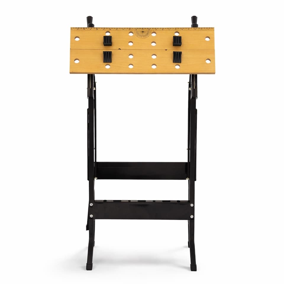 image 1 of Folding Foldable Trestle Work Bench Workbench Portable 100kg | Black