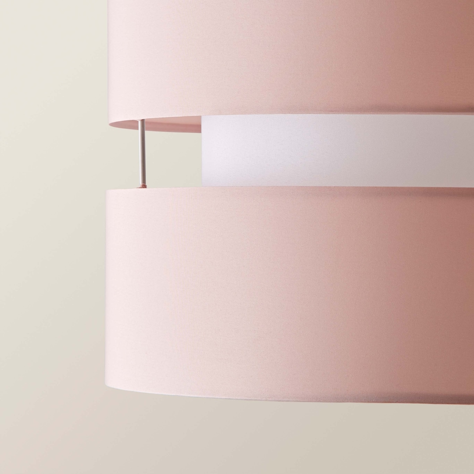 image 1 of ValueLights Sophia Small Blush 2 Tier Ceiling Light Shade | Pink