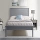 image 4 of 4ft Small Double Pure grey,wood,wooden low foot end board,solid panel bed frame.Shaker style