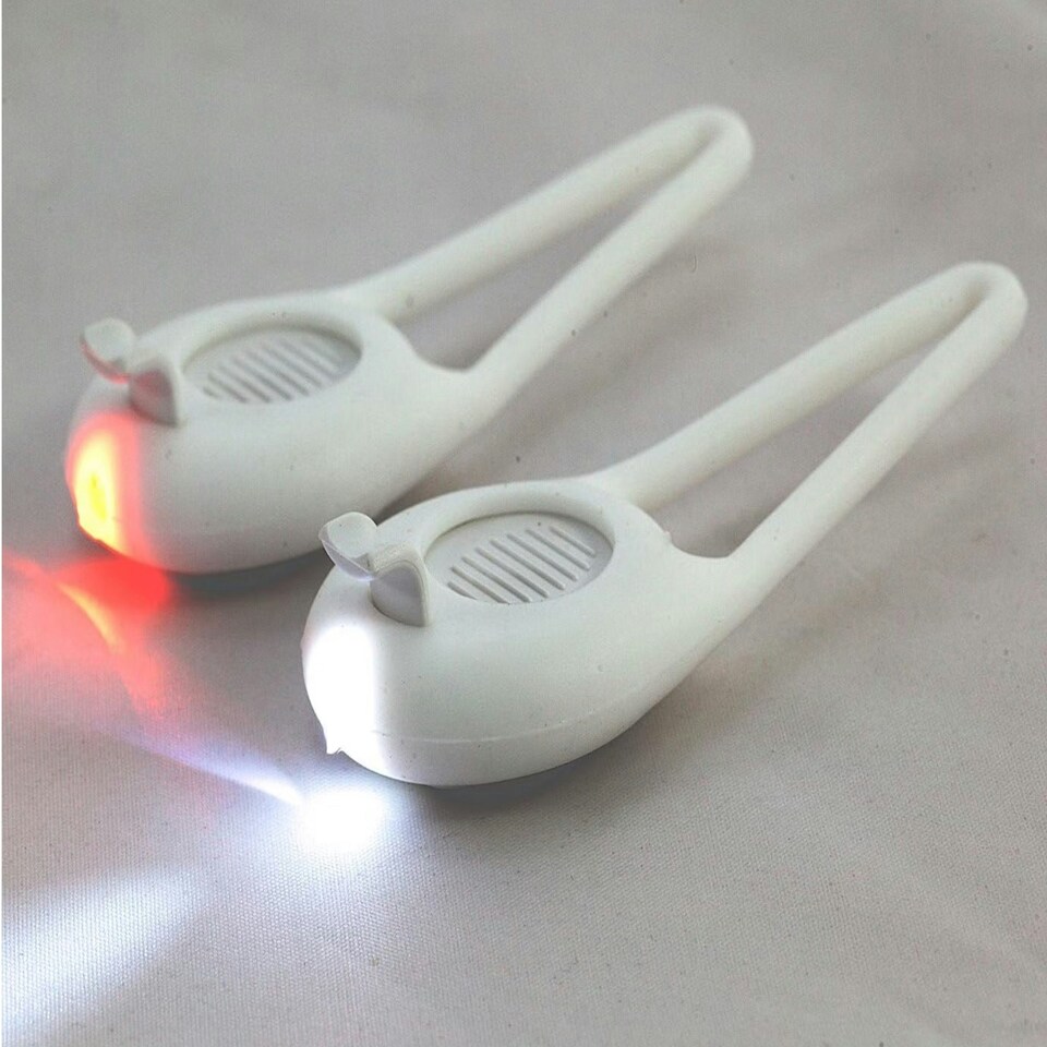 image 1 of Sport Direct Mega Mini LED Bike Light Set White Silicone LED Set
