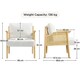 image 3 of Yaheetech Boucle Accent Chair with Seat Cushion and Back Pillow White