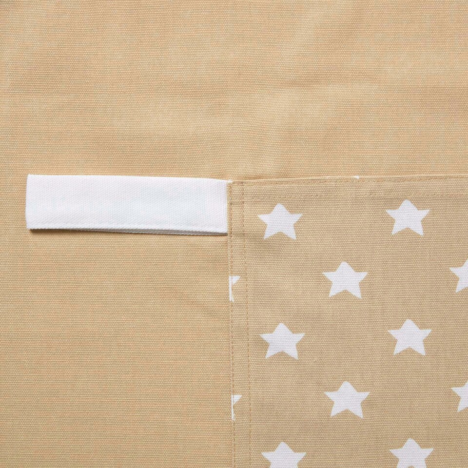 image 1 of Homescapes Beige Stars Cotton Apron