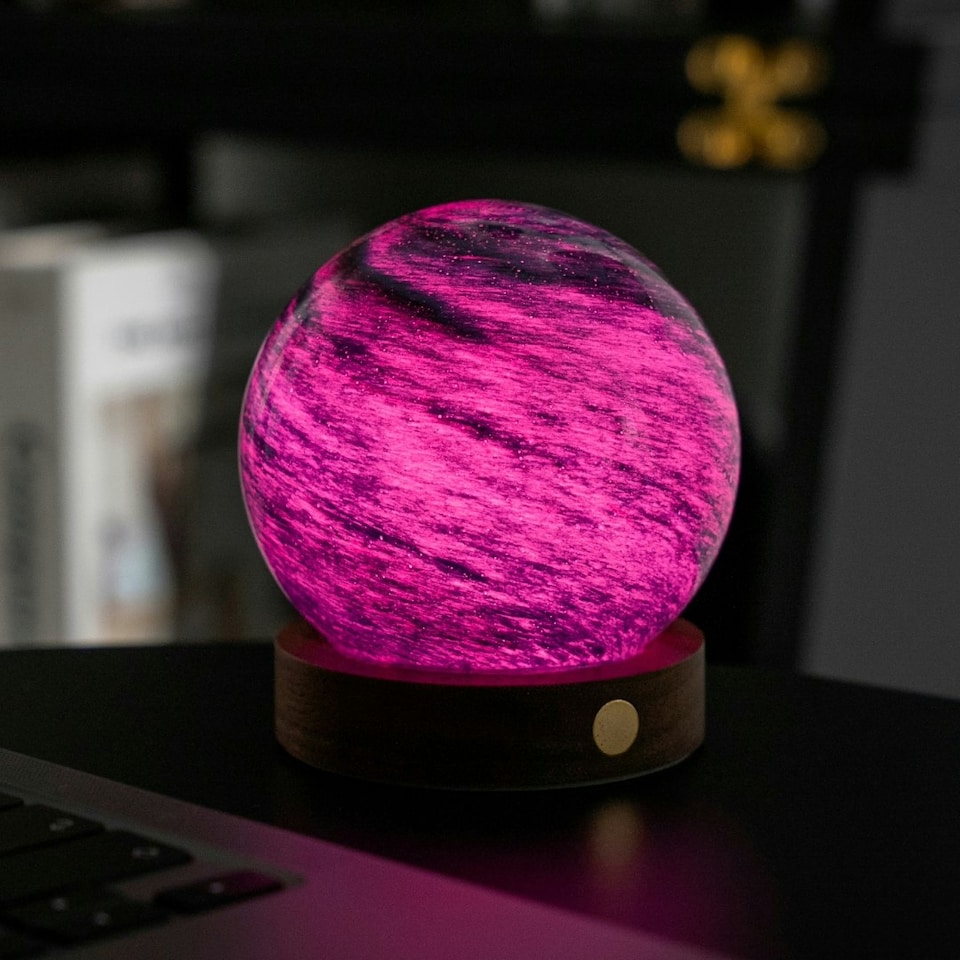 image 1 of Gingko Mini AstraGlass Desk Lamp Multi | Stellar Ocean