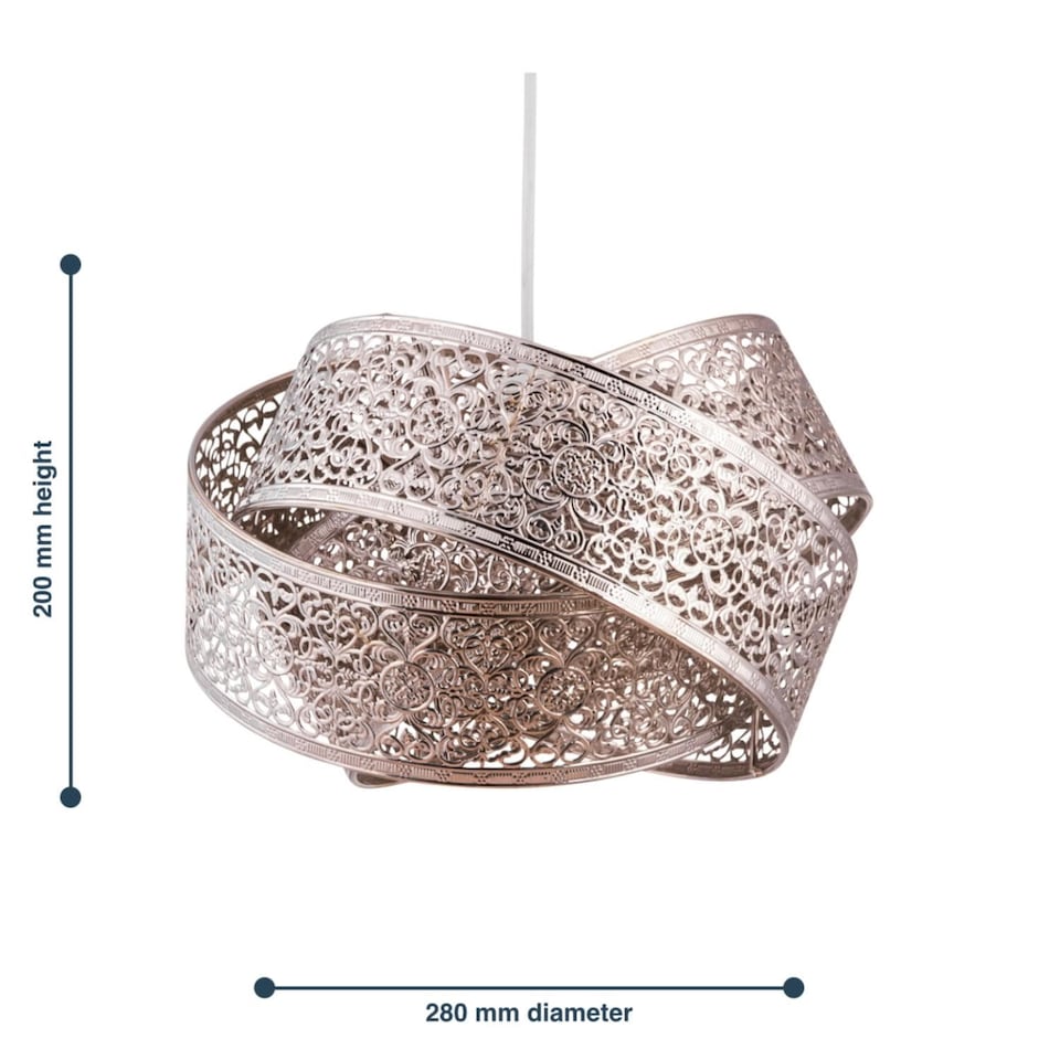 image 1 of Moroccan Style Layered Ceiling Light Shade | Chrome | Medium | 1