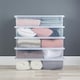 image 2 of Wham Crystal 5 x 42L Stackable Plastic Storage Boxes with Lids Clear Clear