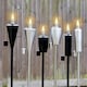 image 8 of Harbour Housewares Metal Garden Torches - Barrel - Black - Pack of 12