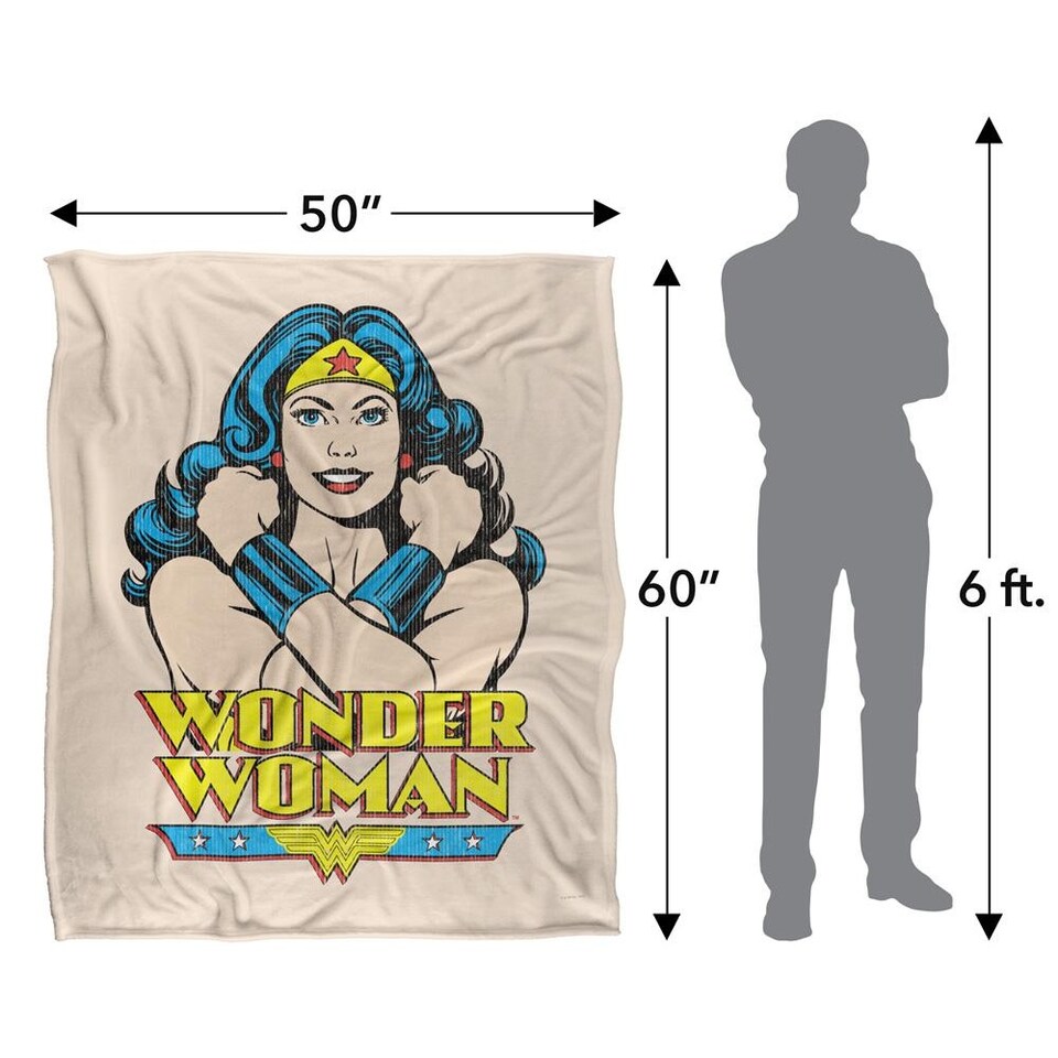 image 1 of Wonder Woman Pose Blanket | Multi | Multicoloured | One Size | 1