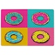 image 1 of Set doughnut sweet food, donut cartoon pop art style (Rug) Multi | XL