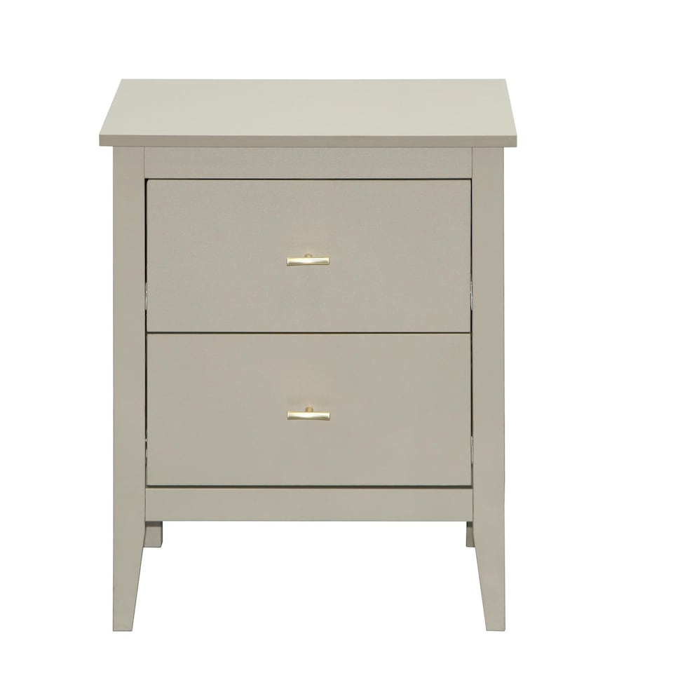 image 1 of Grace 2 Drawer Bedside Cabinet Nightstand Bedside Lamp Table Bedroom Furniture