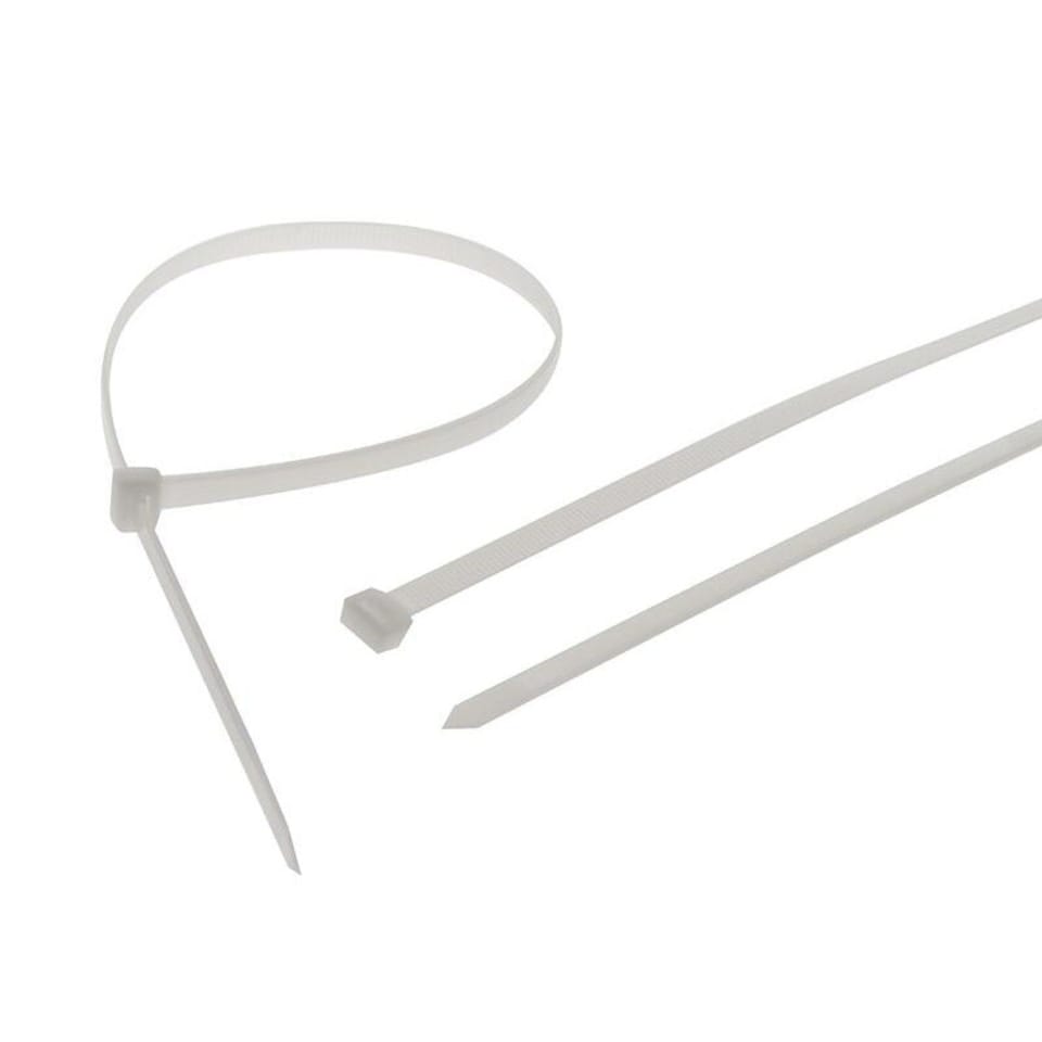 Faithfull Heavy-duty Cable Ties - White - White 600mm x 9mm Pack of 10