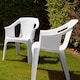 image 7 of Resol Cool Garden Dining Chairs - White - Pack of 2 | White | White