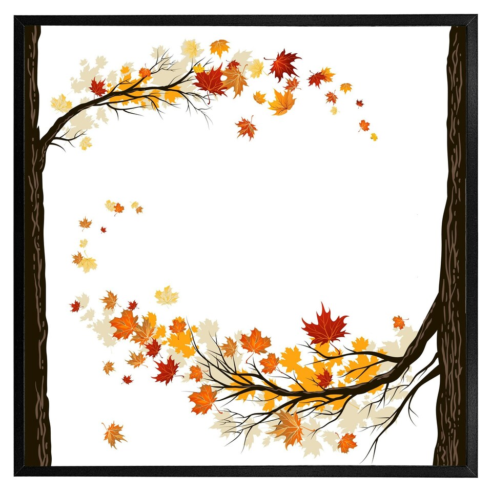 image 1 of Autumn trees (Picture Frame) Brown | XL